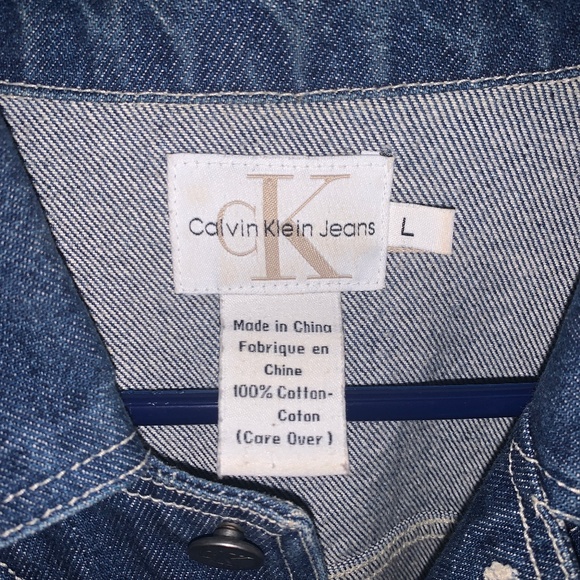 Calvin Klein woman  blue denim jacket size L - Picture 3 of 3